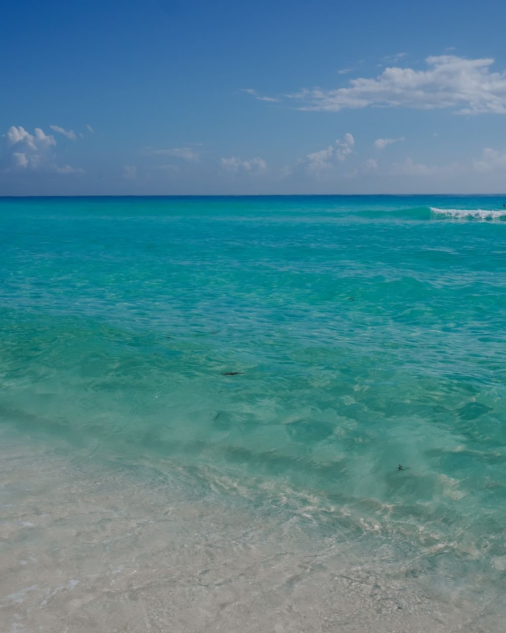 Caribbean blue water off Cancun