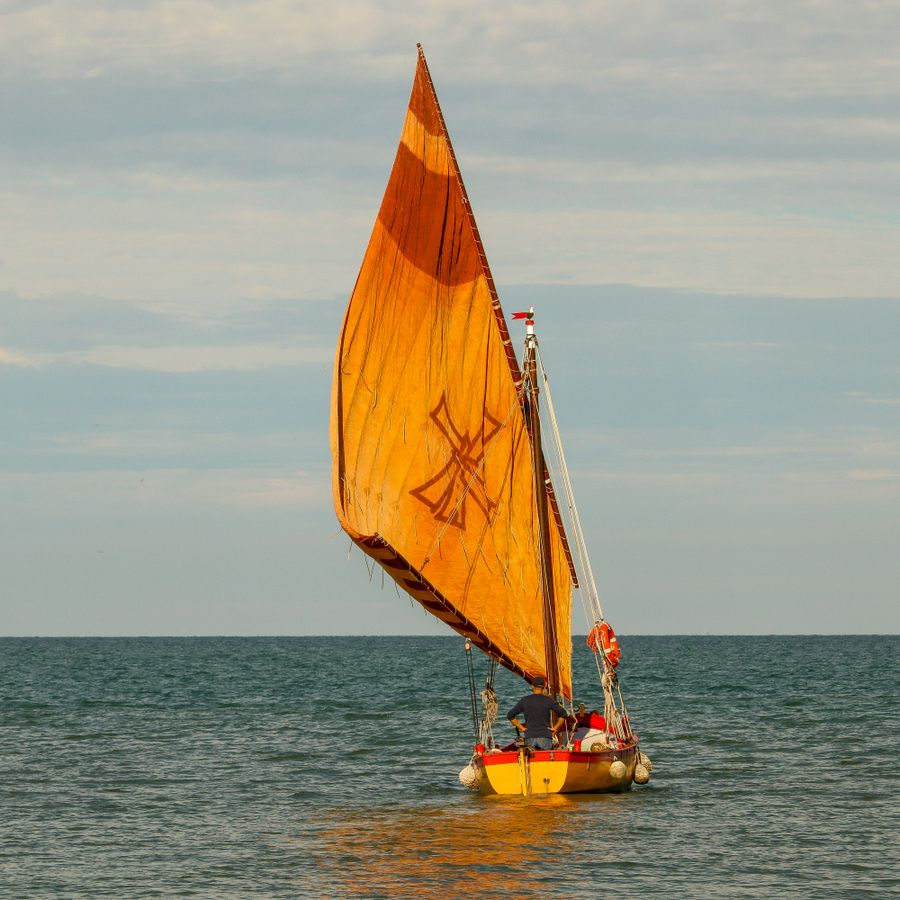Catamaran under sail