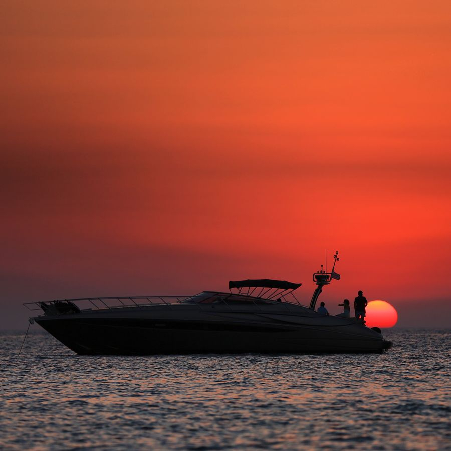 Sunset from the bow