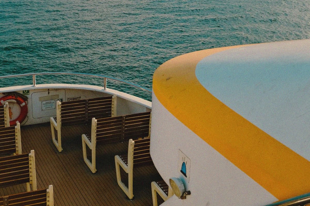 Relaxing on a boat deck in Mexico