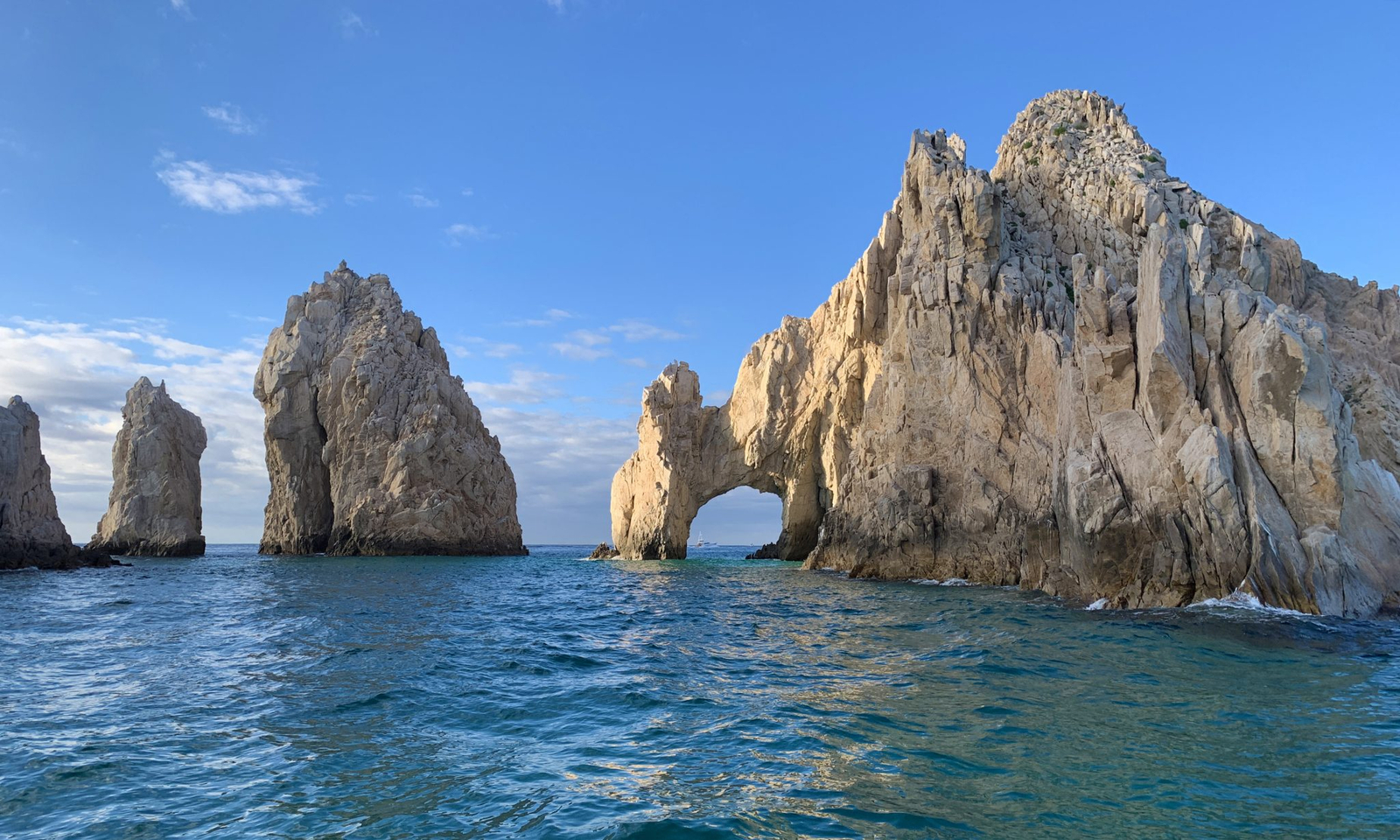 El Arco, the rock arch at the tip of Cabo San Lucas, seen from the water