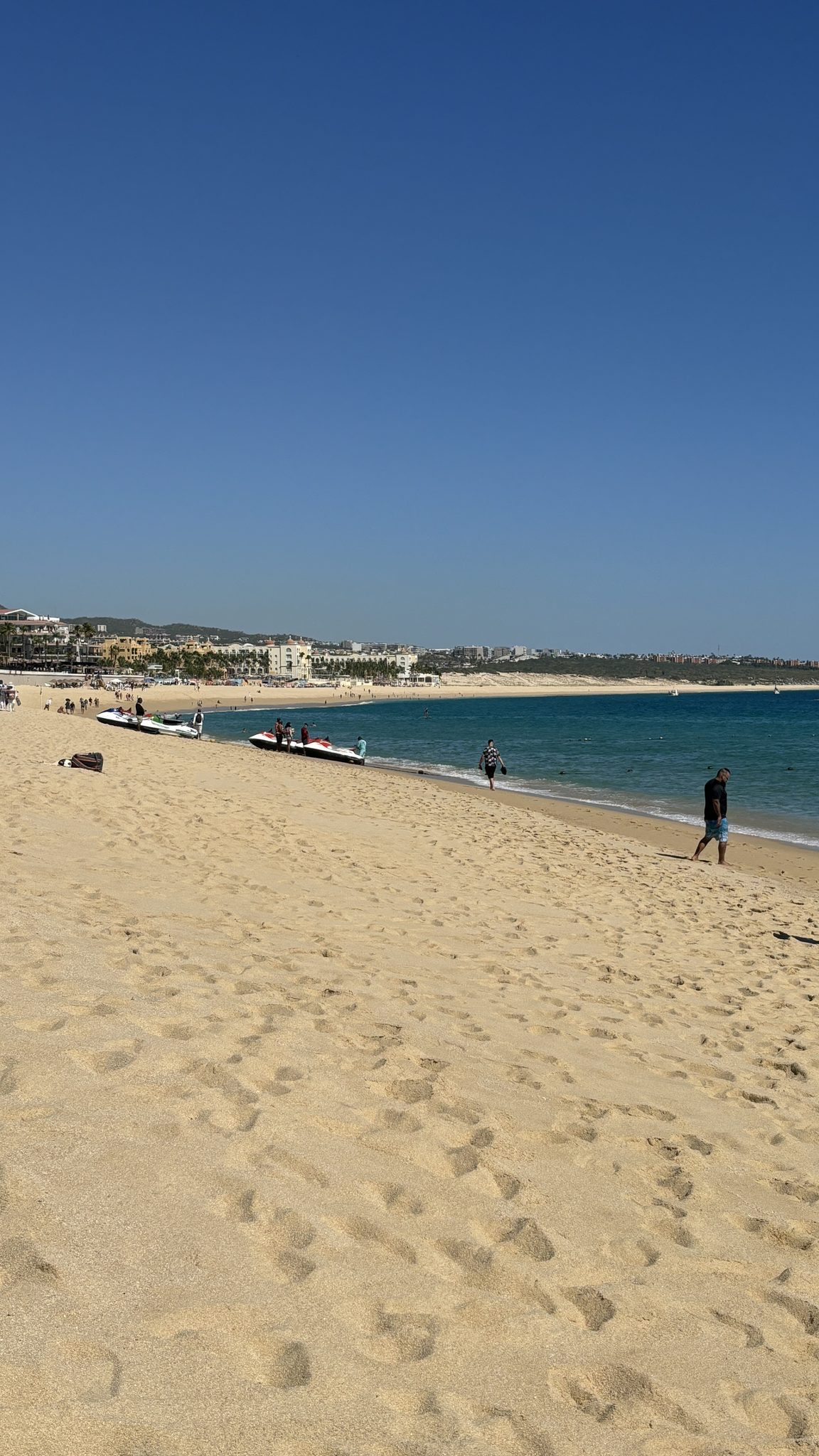 Medano Beach in Cabo San Lucas, the main swimmable beach in town