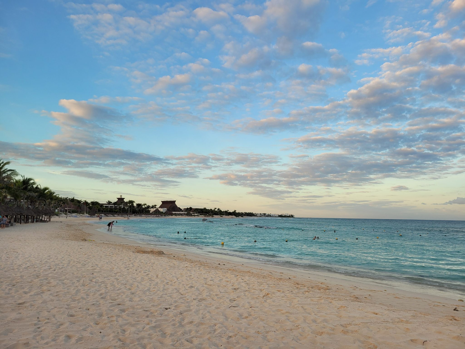 Playa Paraiso at Tulum, white sand and shallow water